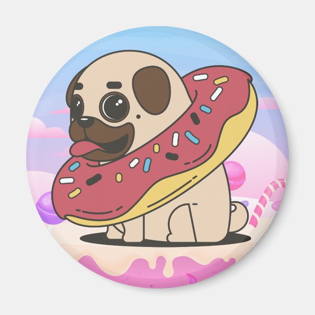 Imán Cute Pug (Frente)