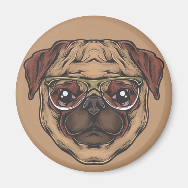 Imán Cute Pug (Frente)