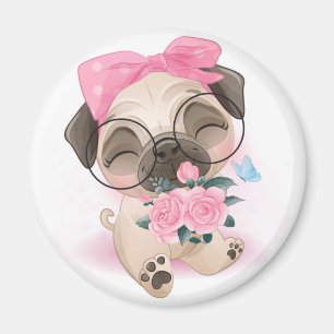 Imán Cute Pug