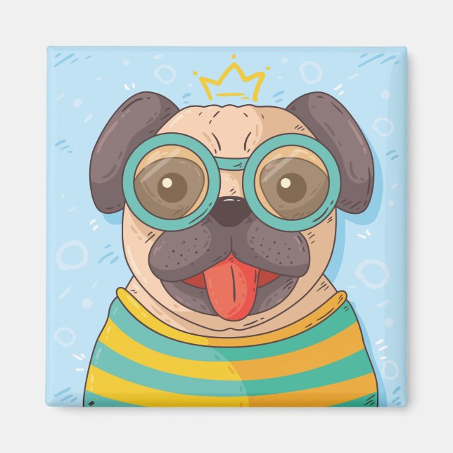 Imán Cute Pug (Frente)