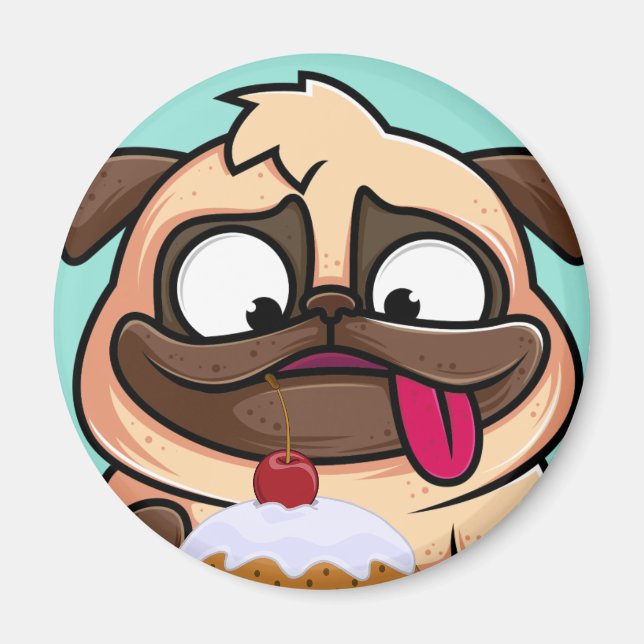 Imán Cute Pug (Frente)