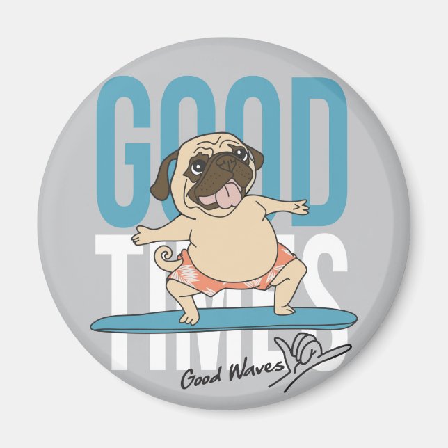 Imán Cute Pug (Frente)