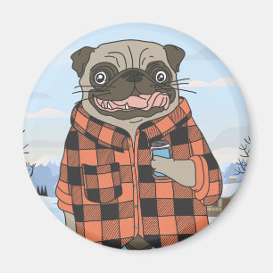 Imán Cute Pug Magnet