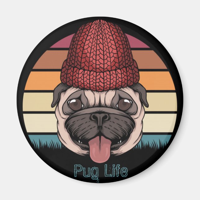 Imán Cute Pug Magnet (Frente)
