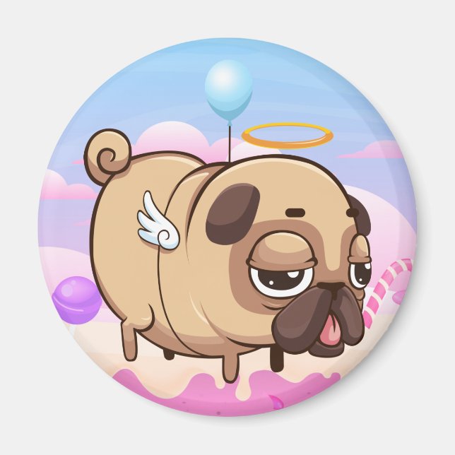Imán Cute Pug Magnet (Frente)