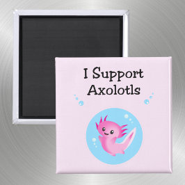 Imán Cute Purple I Admite Axolotls Color claro