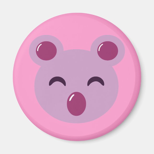 Imán Cute Purple Koala Bear (Frente)