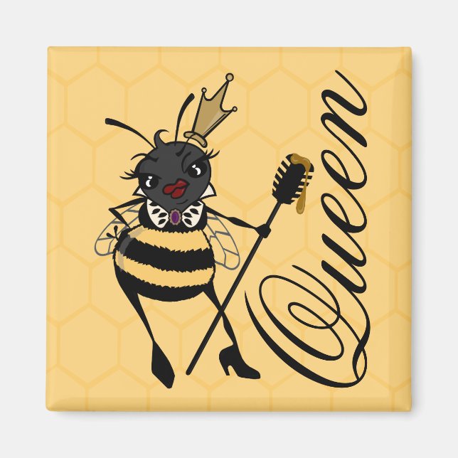 IMÁN CUTE QUEEN BEE CON MAGNET PLAZO DE HONEYCOMB (Frente)