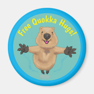 Imán Cute quokka salta personalizado