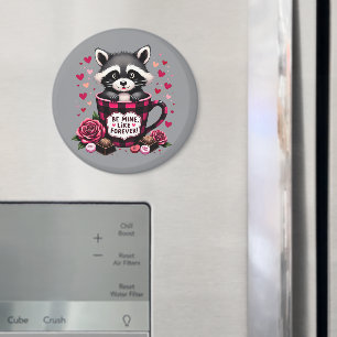Imán Cute Raccoon Valentine Buffalo Testético