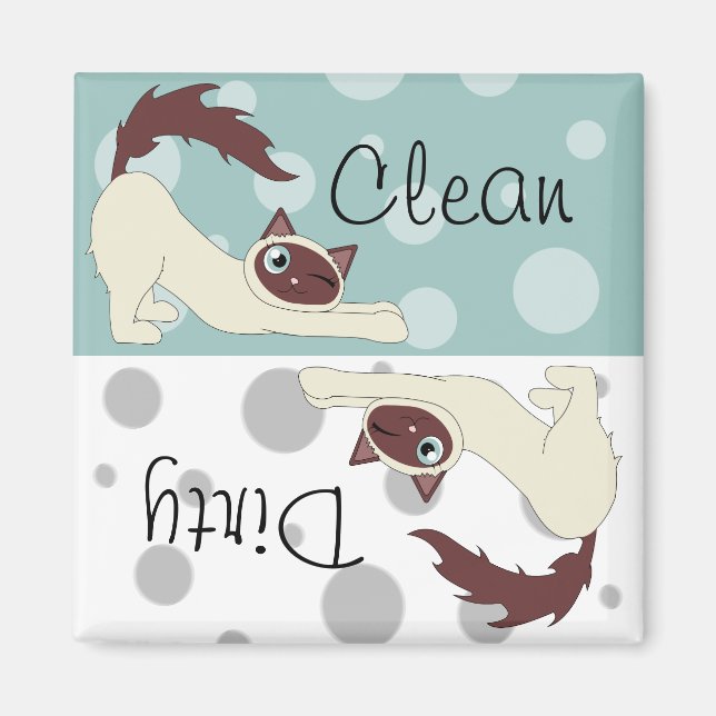 Imán Cute Ragdoll Siamese Limpia Dishlavavajillas Magne (Frente)