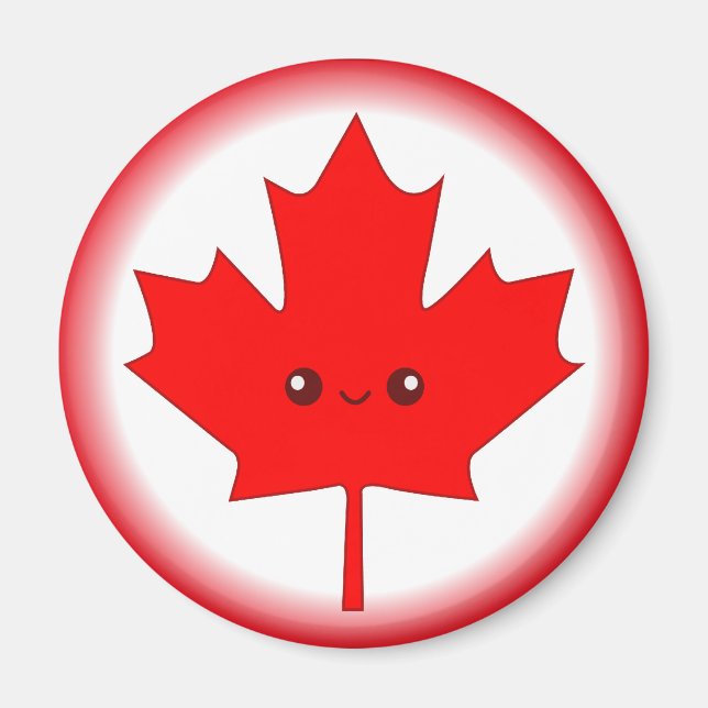 Imán Cute Red Maple Leaf Magnet (Frente)