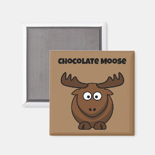 Imán Cute Reno de Chocolate,  Pun de Postre Divertido D