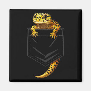Imán Cute reptil lagarto gecko leopardo bolsillo hombre
