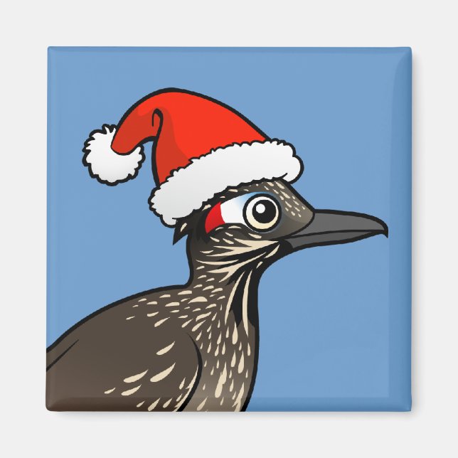Imán Cute Roadrunner Santa Claus (Frente)