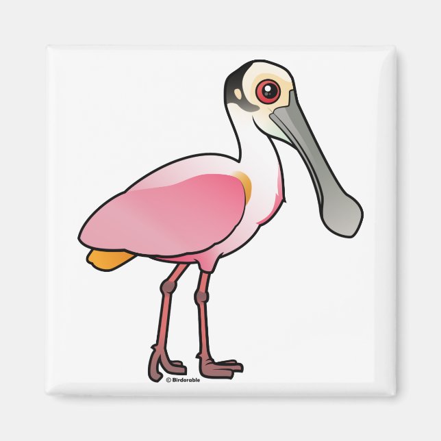 Imán Cute Roseate Spoonbill (Frente)