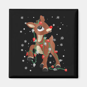 Imán Cute Rudolph El Reno De La Nariz Roja Para Los Niñ