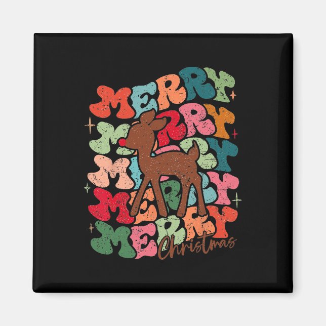 Imán Cute Rudolph El Reno de Nariz Roja Navidad Espec (Frente)