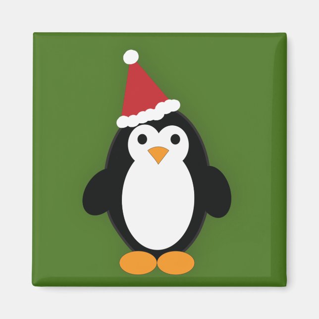Imán Cute Santa Penguin (Frente)