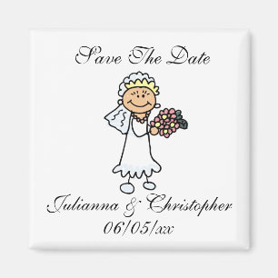 Imán Cute Save the Date Magnets Bride Bride Bridal Bouq