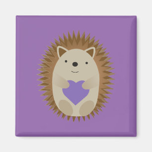 Imán Cute seductor abrazando un corazón morado