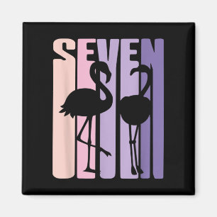Imán Cute séptimo regalo de cumpleaños I Flamingo I de