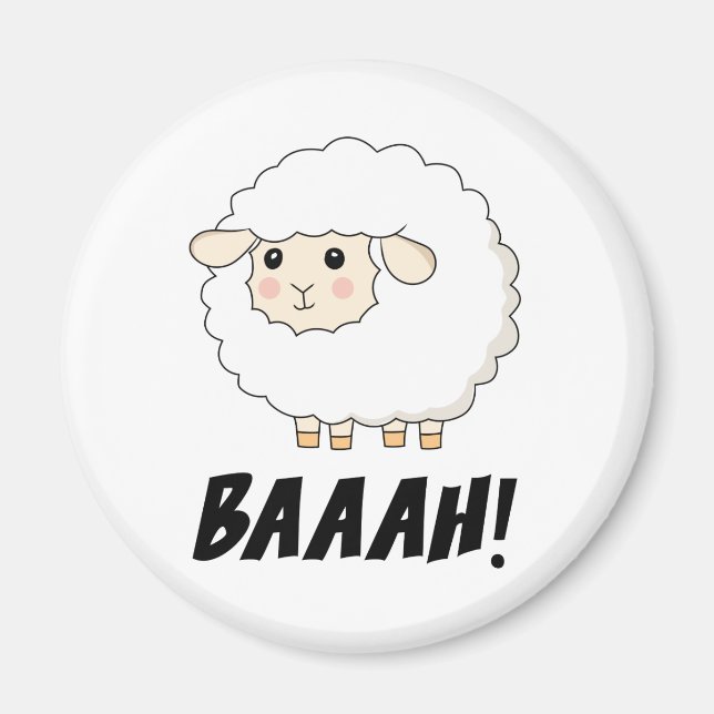 Imán Cute Sheep Baaah (Frente)