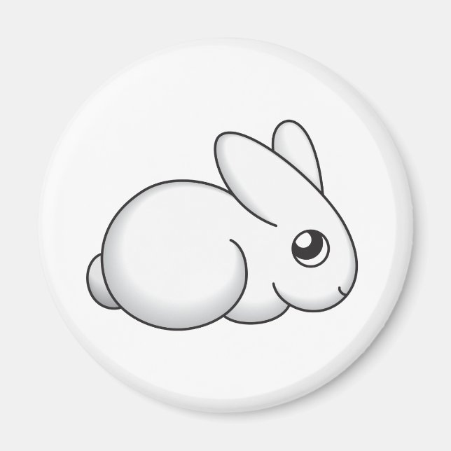 Imán Cute Shy Bunny (Frente)