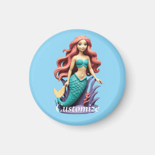 Imán Cute Sirena Pelirroja Thunder_Cove