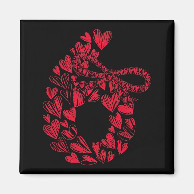 Imán Cute Six Seven Love 67 Hearts Couple Number 6 Comf (Frente)