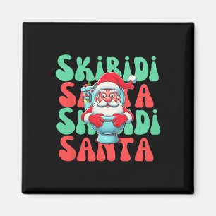 Imán Cute Skibidi Toilet Santa Xmas