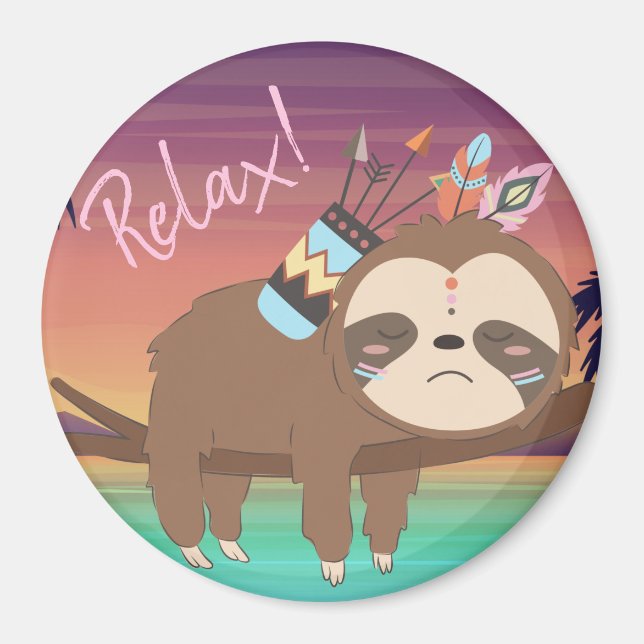 Imán Cute Sloth Magnet (Frente)