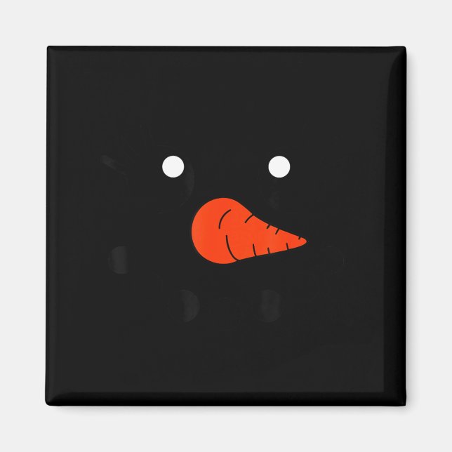 Imán Cute Snowlady Snowman Face Christmas Matching Fami (Frente)