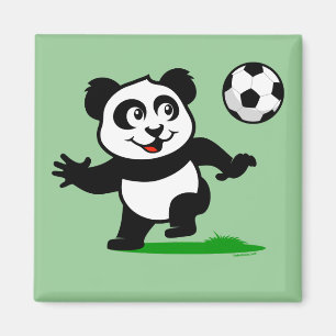Imán Cute Soccer Panda