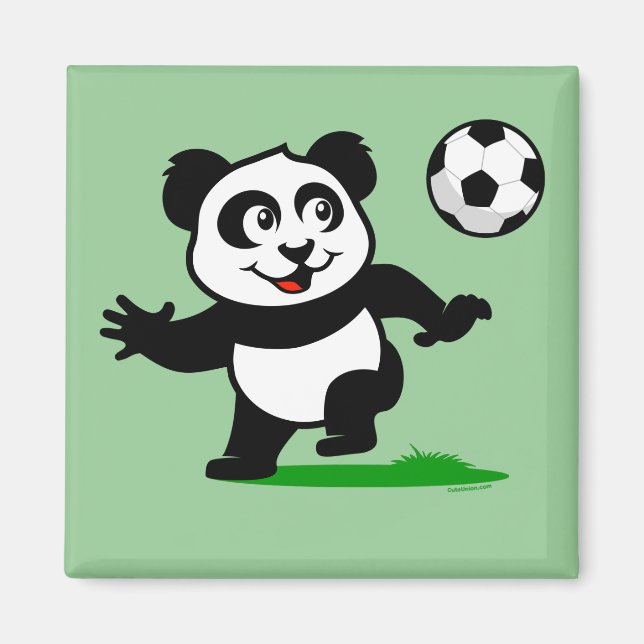 Imán Cute Soccer Panda (Frente)