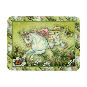 IMÁN CUTE ST. PATRICK'S DAY FLYING IRISH PONY, FAIRY