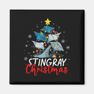 Imán Cute Stingray Christmas Tree Pajama Costu