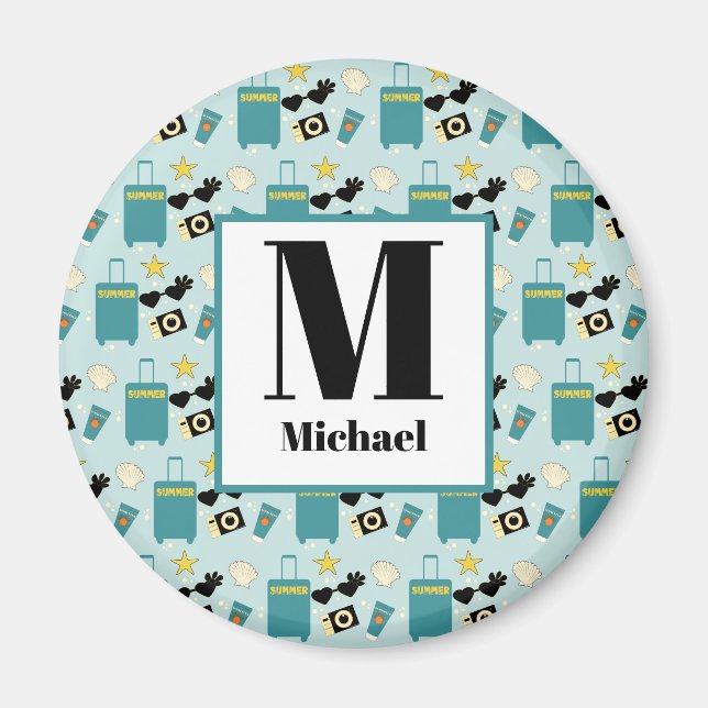 Imán Cute Summer Vacation Elements Magnet (Frente)