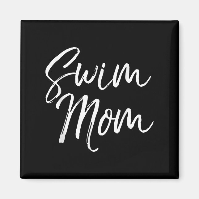 Imán Cute Swimming Mom Mother's Day Gift For Swimmers S (Frente)