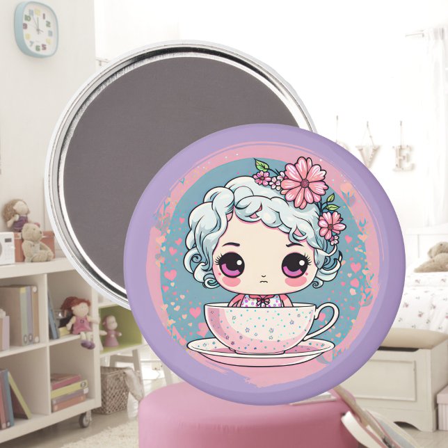 Imán Cute Tea Cup Doll Magnet (Subido por el creador)