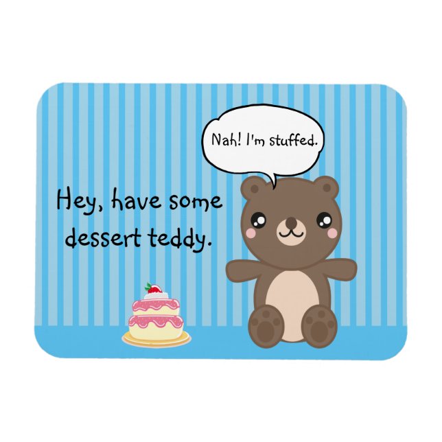Imán Cute Teddy Bear Kids Chiste gracioso (Horizontal)