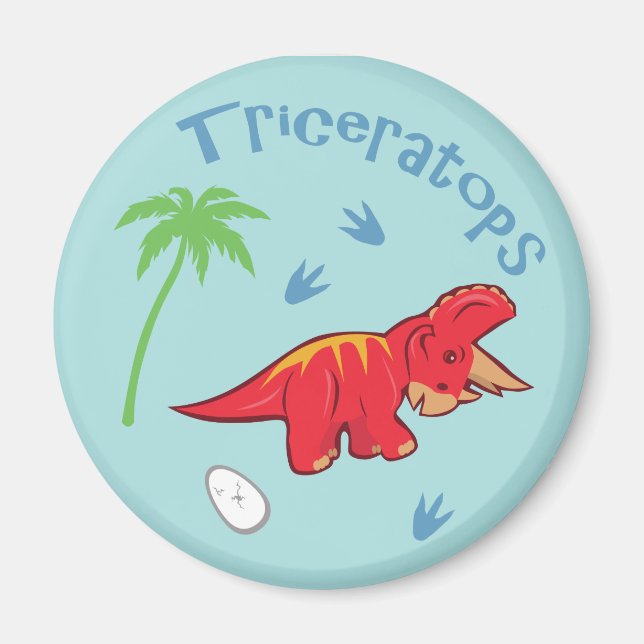 Imán Cute Triceratops (Frente)