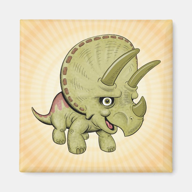 Imán Cute Triceratops (Frente)