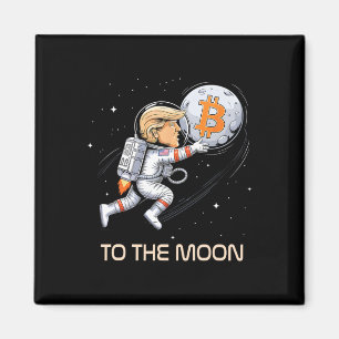 Imán Cute Trump Bitcoin A La Luna Invertir El Aumento D