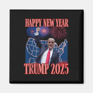 Imán Cute Trump Feliz Año Nuevo 2025 45 47 Outlaw Won S