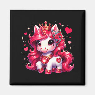 Imán Cute unicorn corazón día de San Valentín niñas niñ