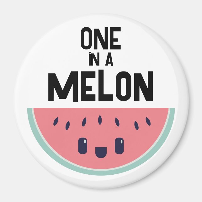 Imán Cute Uno En Una sandía De Melón (Frente)