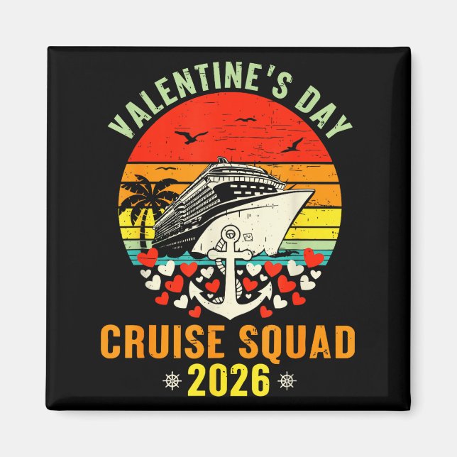 Imán Cute Valentines Day Cruise 2026 Matching Cruise Fo (Frente)