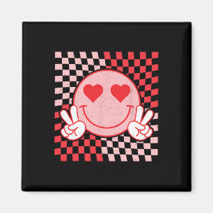 Imán Cute Valentines vibes sonríe frente a los hombres 
