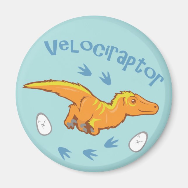 Imán Cute Velociraptor (Frente)
